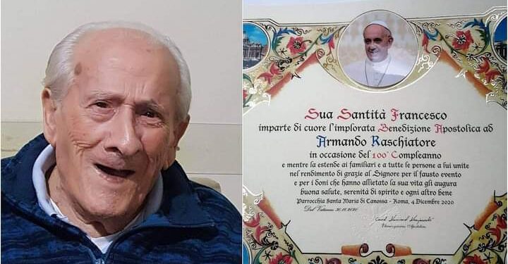 Trasacco Spegne 100 Candeline Armando Raschiatore Gli Auguri Anche Da Papa Francesco Terre Marsicane