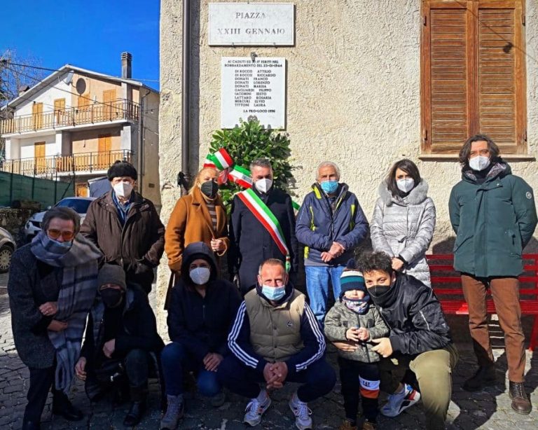 L’Amministrazione comunale di Tagliacozzo commemora le vittime civili del bombardamento del 23 gennaio 1944 a Roccaccerro||