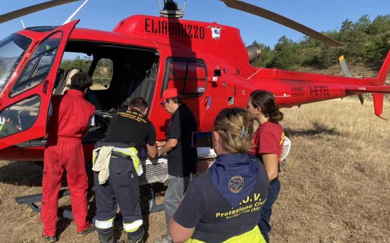 Incendio sul monte Morrone