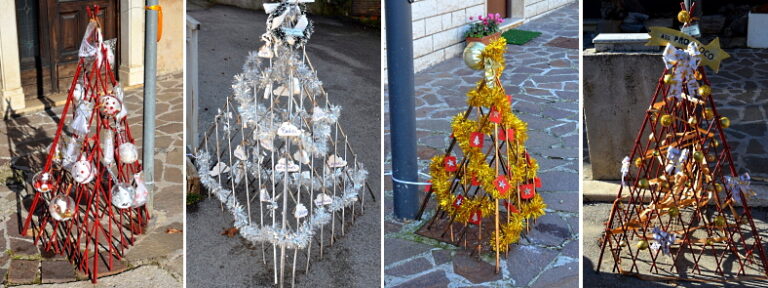 Tanti piccoli alberi di Natale per le strade di Cese per dare forza al concetto di comunità