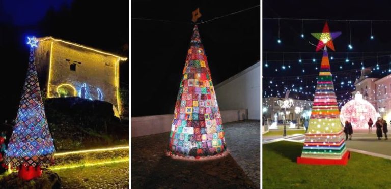 Gli alberi di Natale all'uncinetto di Verrecchie