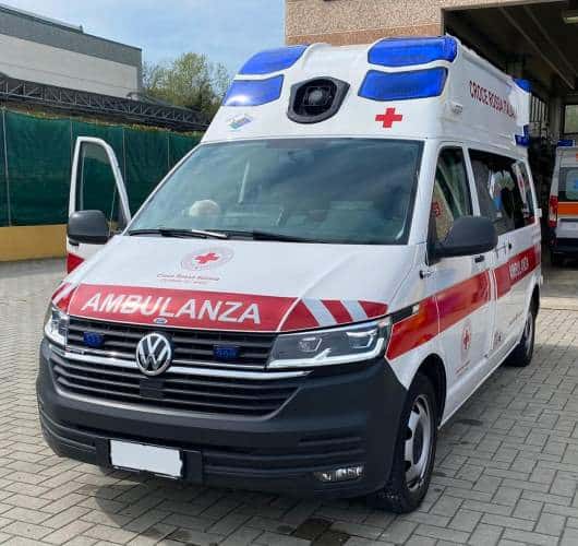 L'ambulanza della CRI di Carsoli