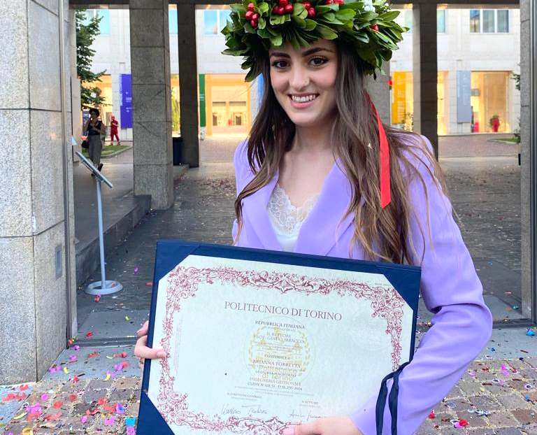 Arianna Torretta si è brillantemente laureata in Ingegneria Gestionale presso il Politecnico di Torino