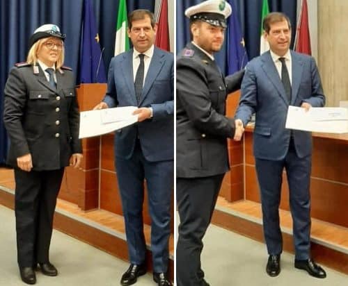 Attestati di benemerenza a Rachele Tolli e Nicola Allegritti per il servizio reso durante l'emergenza Covid