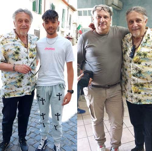 Alessandro e Nicholas Babusci da Civita d'Antino al set del nuovo film con Andrea Roncato