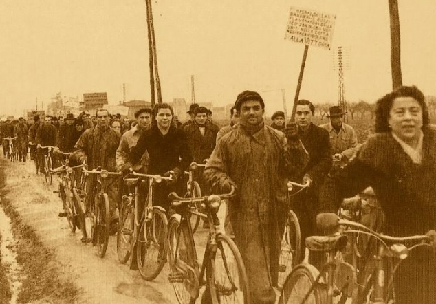 Manifestazione dei braccianti del Fucino