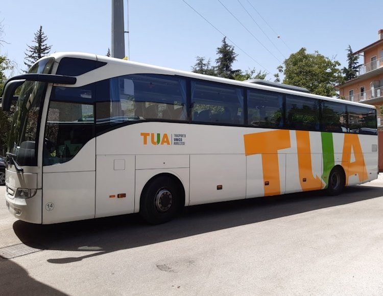 TUA riprogramma il servizio bus della linea Sulmona - Avezzano - Roma per il mese di Agosto 2024