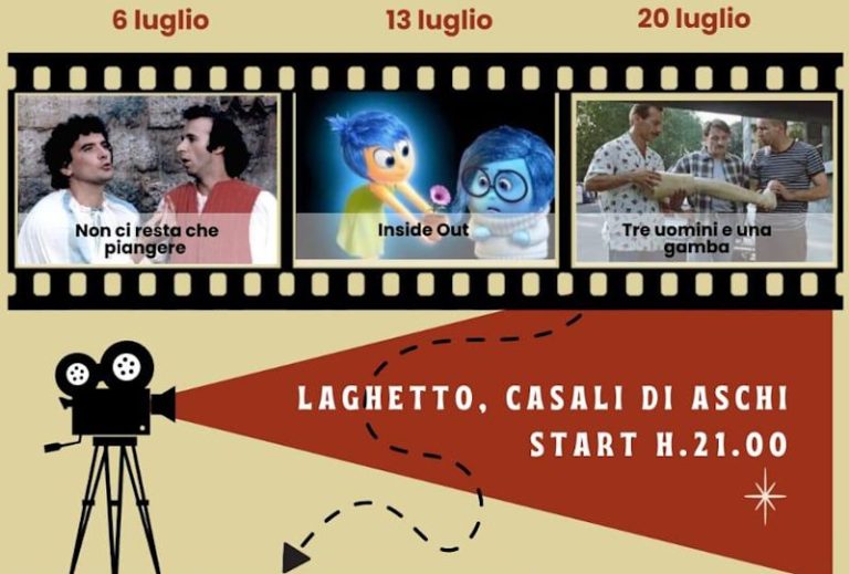 La Pro Loco Vico presenta Cinelago Cinema sotto le stelle: tre film proiettati presso il laghetto di Casali d'Aschi||