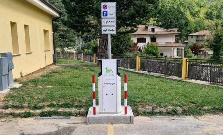 Attivata colonnina di ricarica per auto elettriche a Canistro