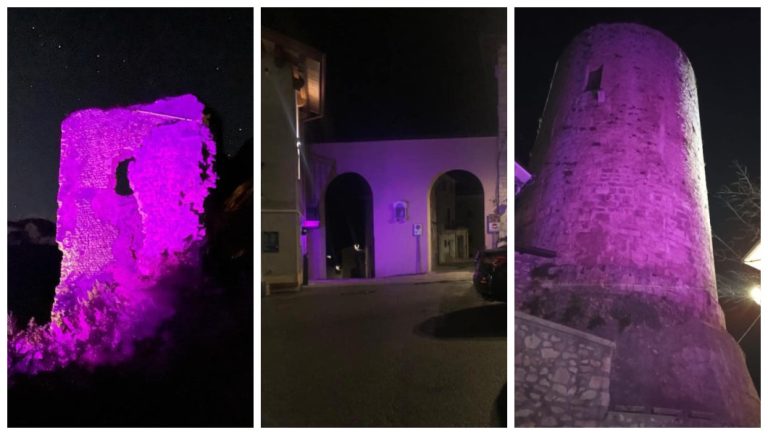 Lotta all'epilessia: Ovindoli illumina di viola l'arco del borgo