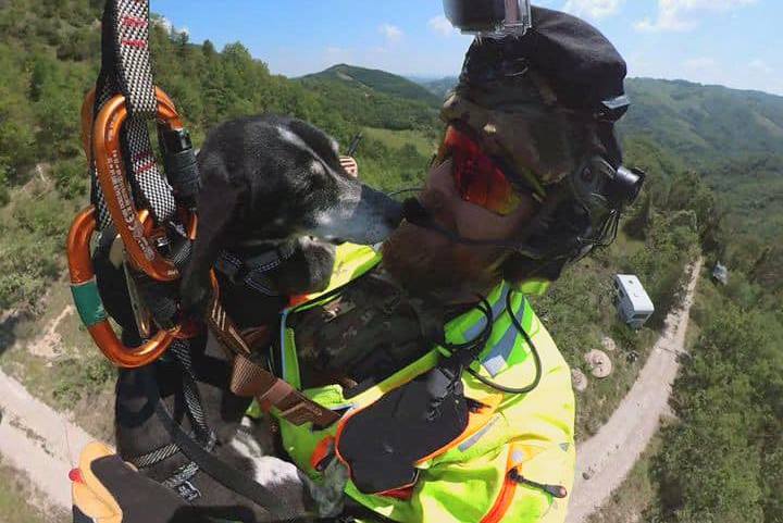 Mette in salvo una cagnolina anziana bloccata dall'alluvione in Romagna: il cuore grande del trasaccano Fabrizio Fracassi