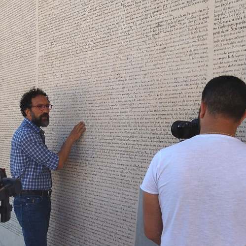 Federico Quaranta torna nella Marsica e visita i murales e la Torre delle Stelle di Aielli