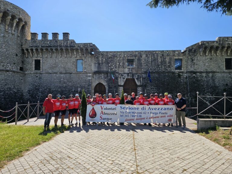 Donatori di sangue in bicicletta: accolto al Avezzano il gruppo donatori FIDAS Pescara