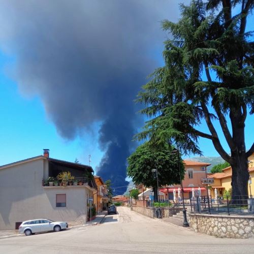 Incendio impianto rifiuti