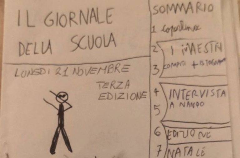 Nella scuola primaria di Fossacesia un bambino s'inventa giornalista: nota di elogio del Sindaco|