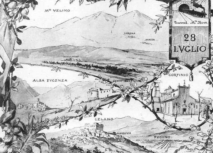 Inaugurazione della ferrovia Roma-Sulmona il 18 Luglio 1888: per la prima volta il treno attraversò la Marsica|||