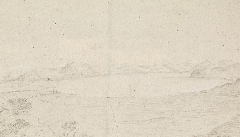 Il Lago Fucino in un prezioso disegno del Settecento attribuito a Richard Wilson|