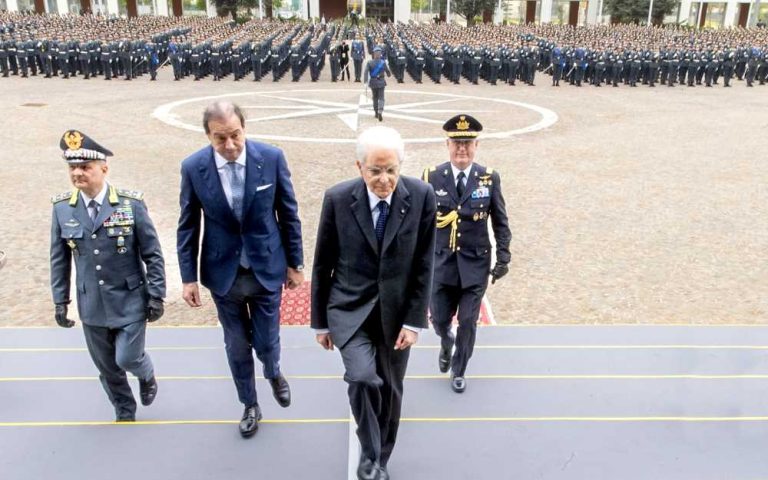 Il presidente Sergio Mattarella a L'Aquila