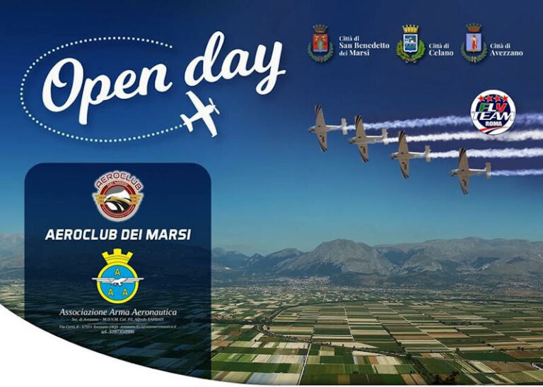 Vivi l'Emozione del Volo, Open Day all'Aeroclub dei Marsi: domenica 23 Giugno presso l'aviosuperficie di Celano