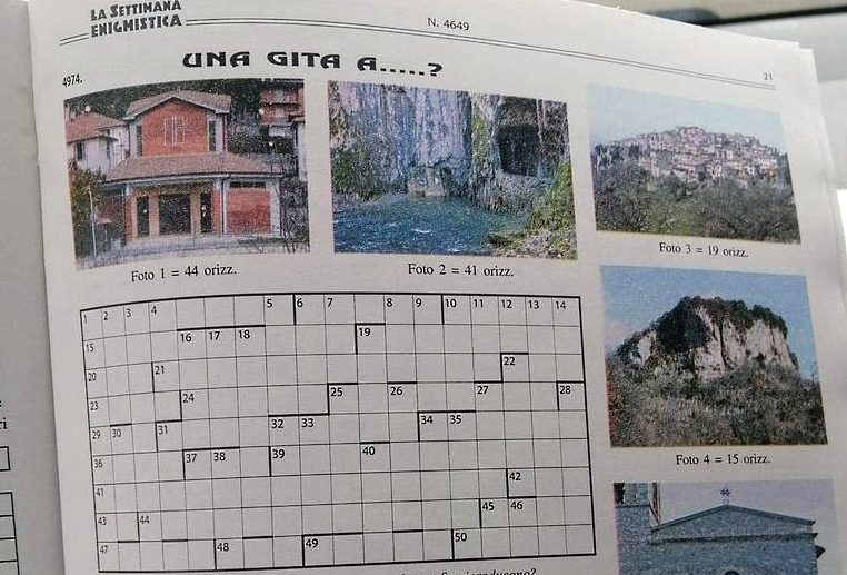 La Settimana Enigmistica dedica un cruciverba a Pietrasecca