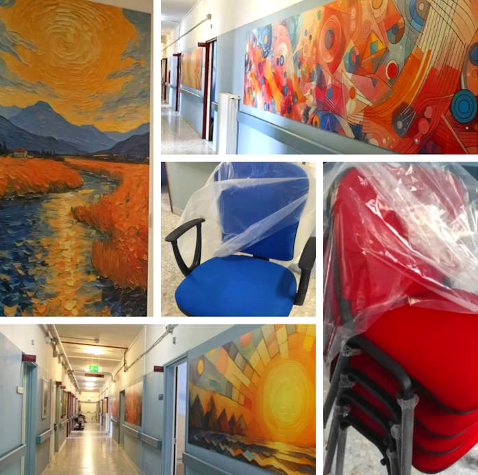 Umanizzare le cure oncologiche, Progetto Viva porta calore, anima e arte nel reparto Oncologia dell'Ospedale di Avezzano