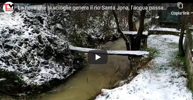 |La neve che si scioglie genera il rio Santa Jona