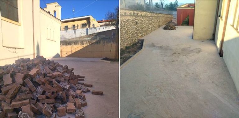 Le betonelle della vecchia piazza di Aielli saranno riutilizzate per uno spazio nuovo