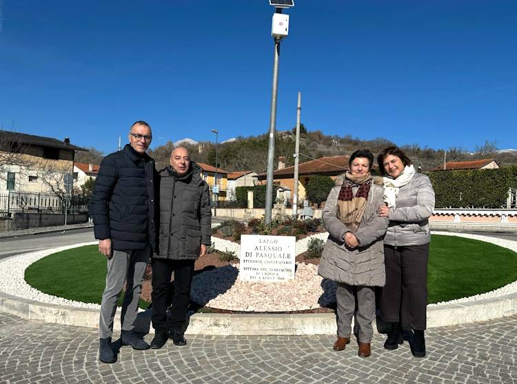 Restaurata la rotonda di Antrosano nel ricordo del giovane Alessio Di Pasquale