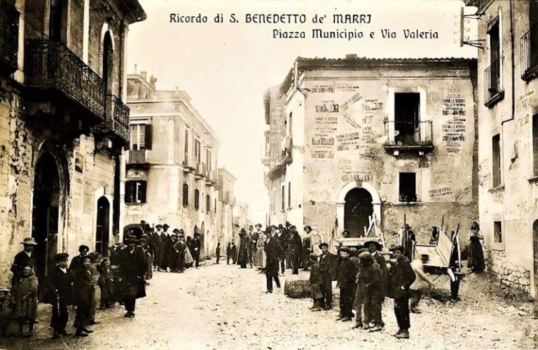 Uno scorcio di San Benedetto dei Marsi così come appariva nel 1912