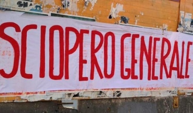 Sciopero generale proclamato per venerdì 23 Febbraio: coinvolti i settori trasporti