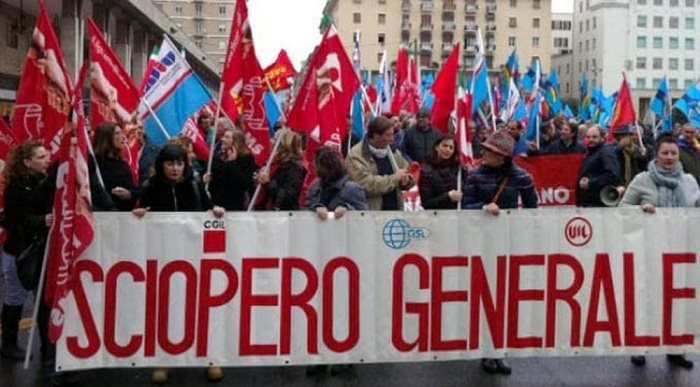 Venerdì 17 novembre sciopero generale: possibili disagi