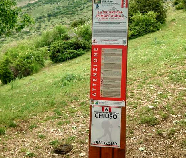 Chiuso il sentiero n. 6 di Monte Velino, CAI Avezzano: "Le forti piogge lo rendono esposto al pericolo frane"