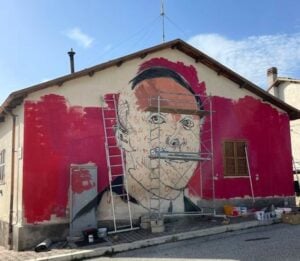 Ad Aielli lavori in corso per realizzare un murale dedicato a Giacomo Matteotti