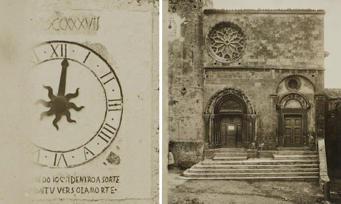 Ecco com'era l'antico orologio che si trovava sul campanile della chiesa di Santa Maria delle Grazie di Rosciolo