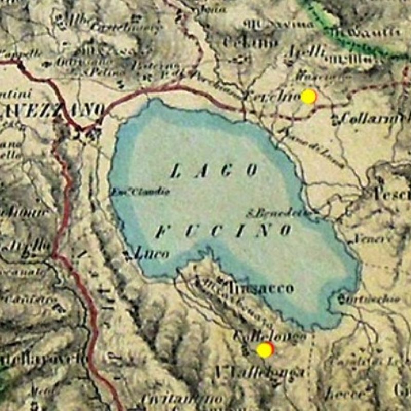 Particolare della mappa di Benedetto Marzolla (1853)