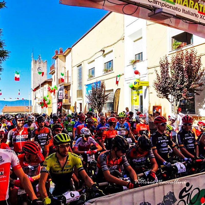 La partenza da Aielli Sirente Bike Marathon