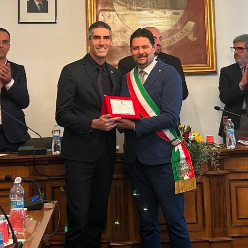 comune di Capistrello premia l’arbitro Gabriele Scatena