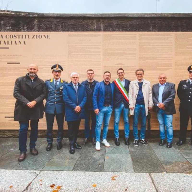 Parma come Aielli: il sindaco Di Natale presente all’inaugurazione del murale dedicato alla Costituzione