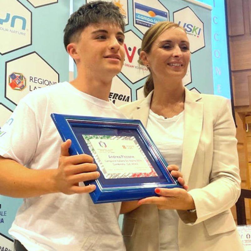 Celano celebra Andrea Piccone, Campione italiano Sci Alpino 2024 - Combinata Cat. Allievi