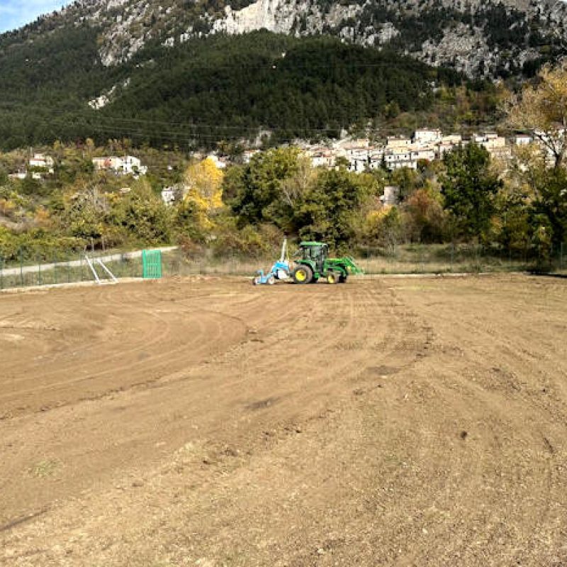 Iniziati i lavori di riqualificazione del campo da calcio di San Potito, intitolato a Domenico Marinetti