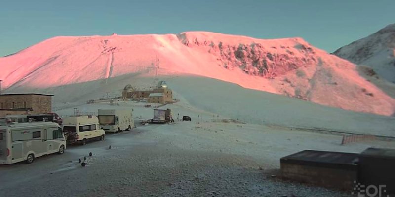 Bianco risveglio a Campo Imperatore