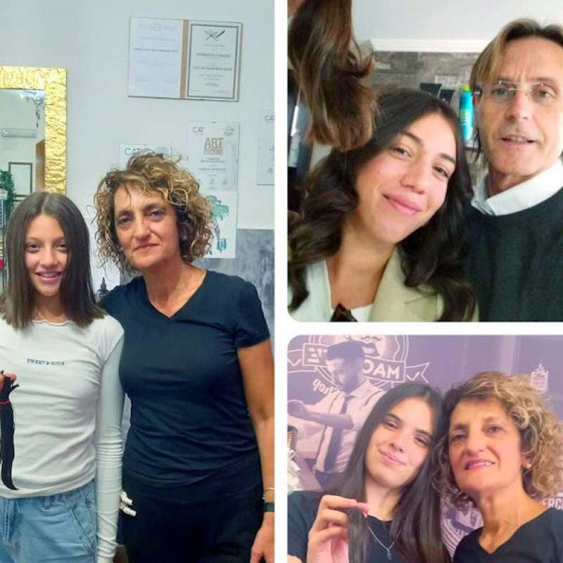 "Dona con la testa": Laura, Melissa e Sofia regalano i loro capelli per offrire parrucche a persone in cura oncologica