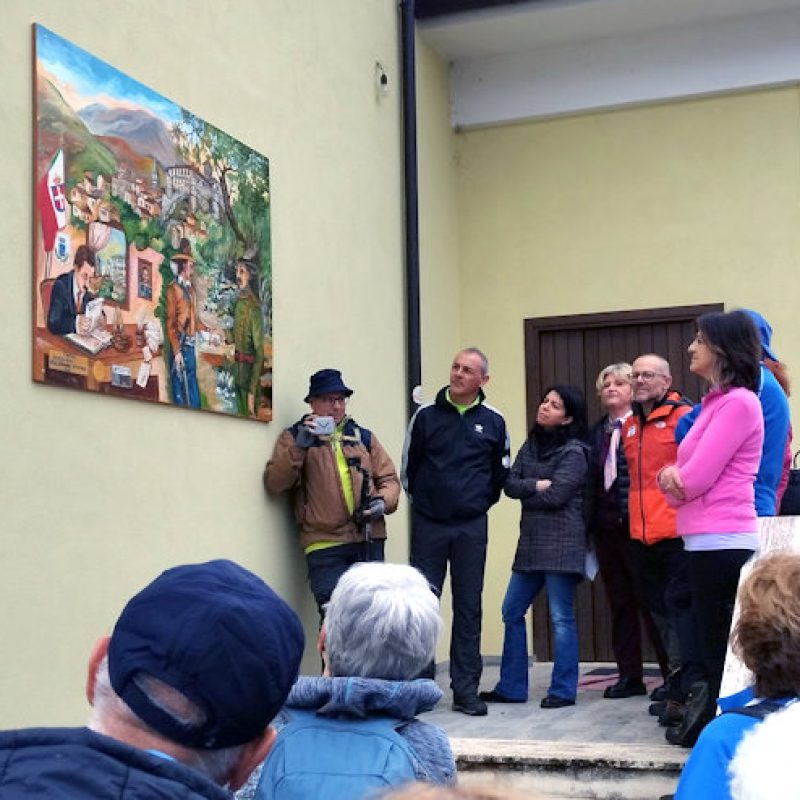 Con un'opera della pittrice Eleana Spaziani si inaugura la nuova tappa Roccavivi-Balsorano Vecchio del Cammino di Chiavone