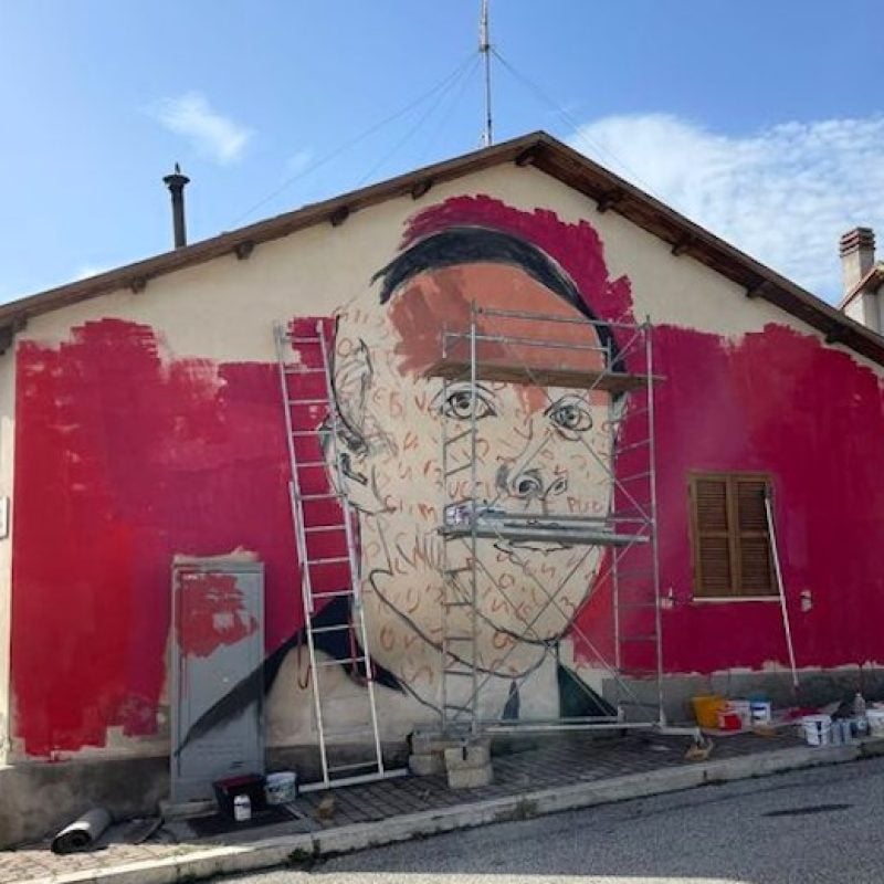 Ad Aielli lavori in corso per realizzare un murale dedicato a Giacomo Matteotti