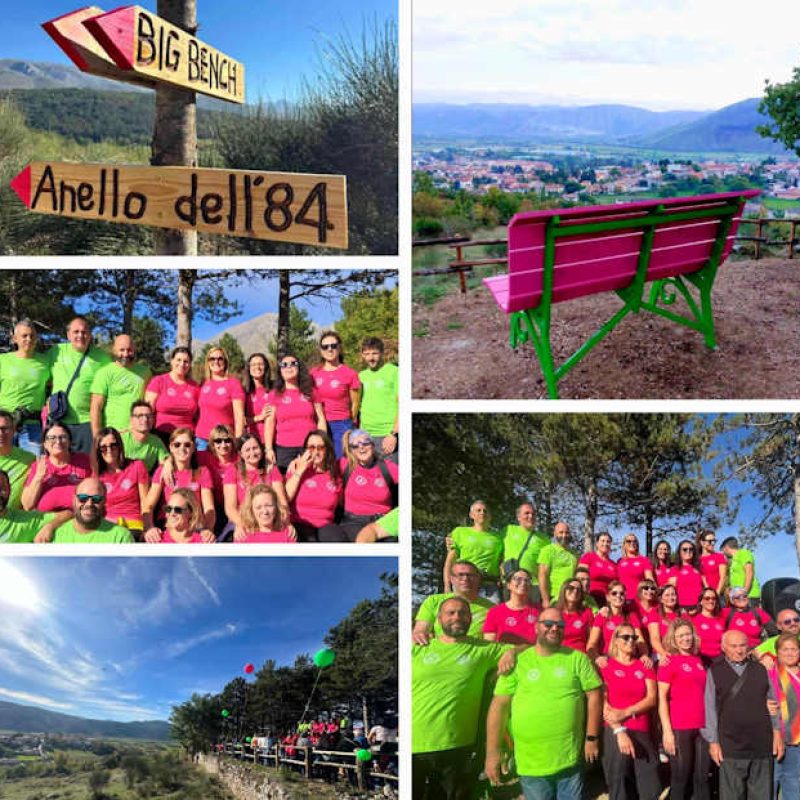 A Magliano de' Marsi inaugurazione della Big Bench e del sentiero Anello dell'84 (foto)