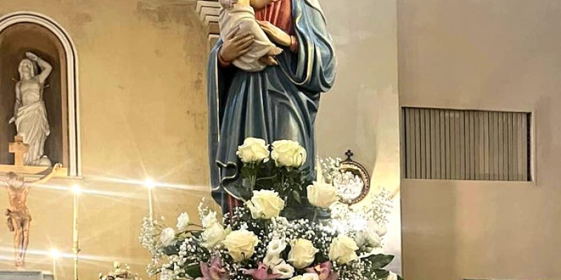 A Ovindoli portata in processione la statua restaurata della Madonna delle Grazie