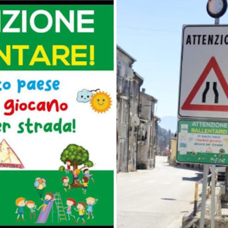 "In questo paese i bambini giocano ancora per strada": installata nuova segnaletica a San Potito