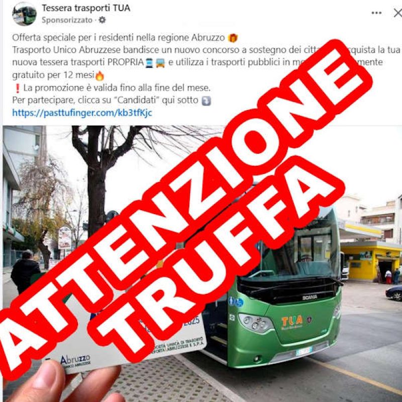 Utenti ingannati da false inserzioni social relative ad abbonamenti TUA a prezzi stracciati