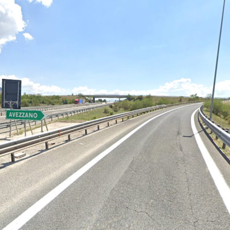 Chiusura al traffico della rampa di uscita dall'autostrada A25 dello svincolo di Avezzano