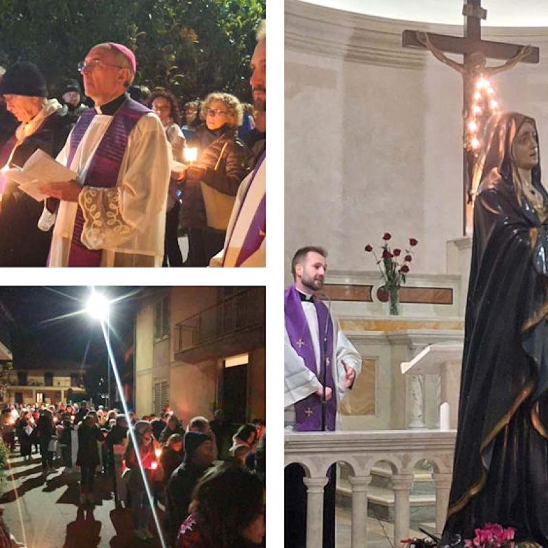 A San Pelino la Via Crucis comunitaria e la rinascita dei gruppi parrocchiali con il vescovo Massaro e don Antonio Allegritti